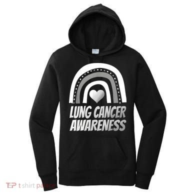 Proud Lung Cancer Rainbow Warrior Survivor Women's Hoodie