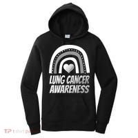 Proud Lung Cancer Rainbow Warrior Survivor Women's Hoodie thumb 0