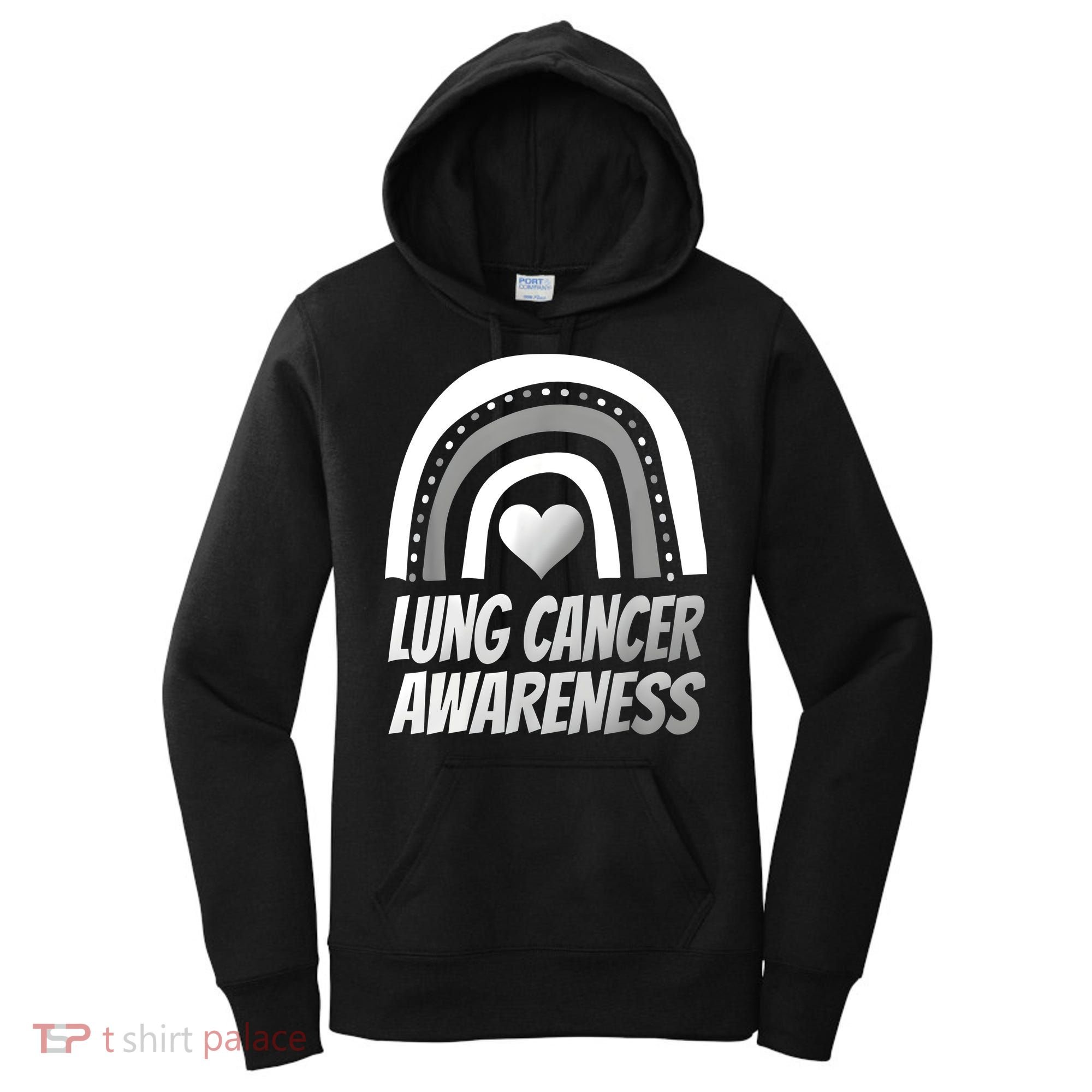 Proud Lung Cancer Rainbow Warrior Survivor Women's Hoodie