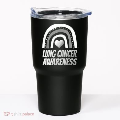Proud Lung Cancer Rainbow Warrior Survivor Tumbler