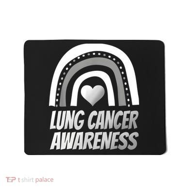 Proud Lung Cancer Rainbow Warrior Survivor Mousepad