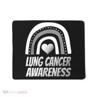 Proud Lung Cancer Rainbow Warrior Survivor Mousepad thumb 0