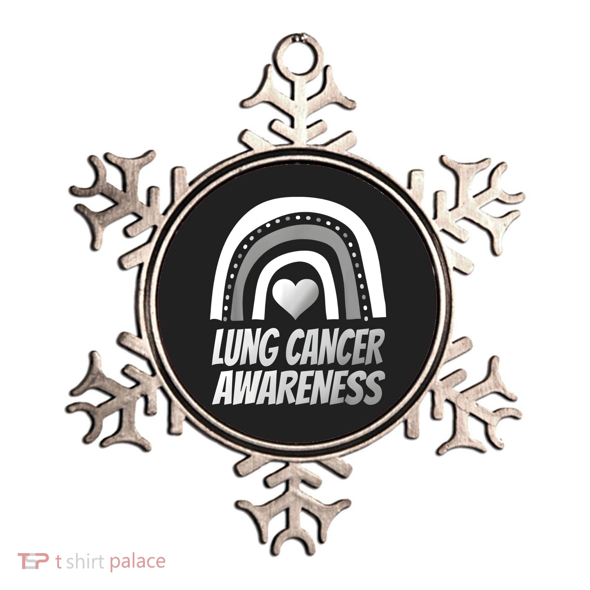 Proud Lung Cancer Rainbow Warrior Survivor Ornament