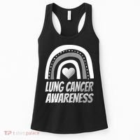 Proud Lung Cancer Rainbow Warrior Survivor Women's Tank Top thumb 0