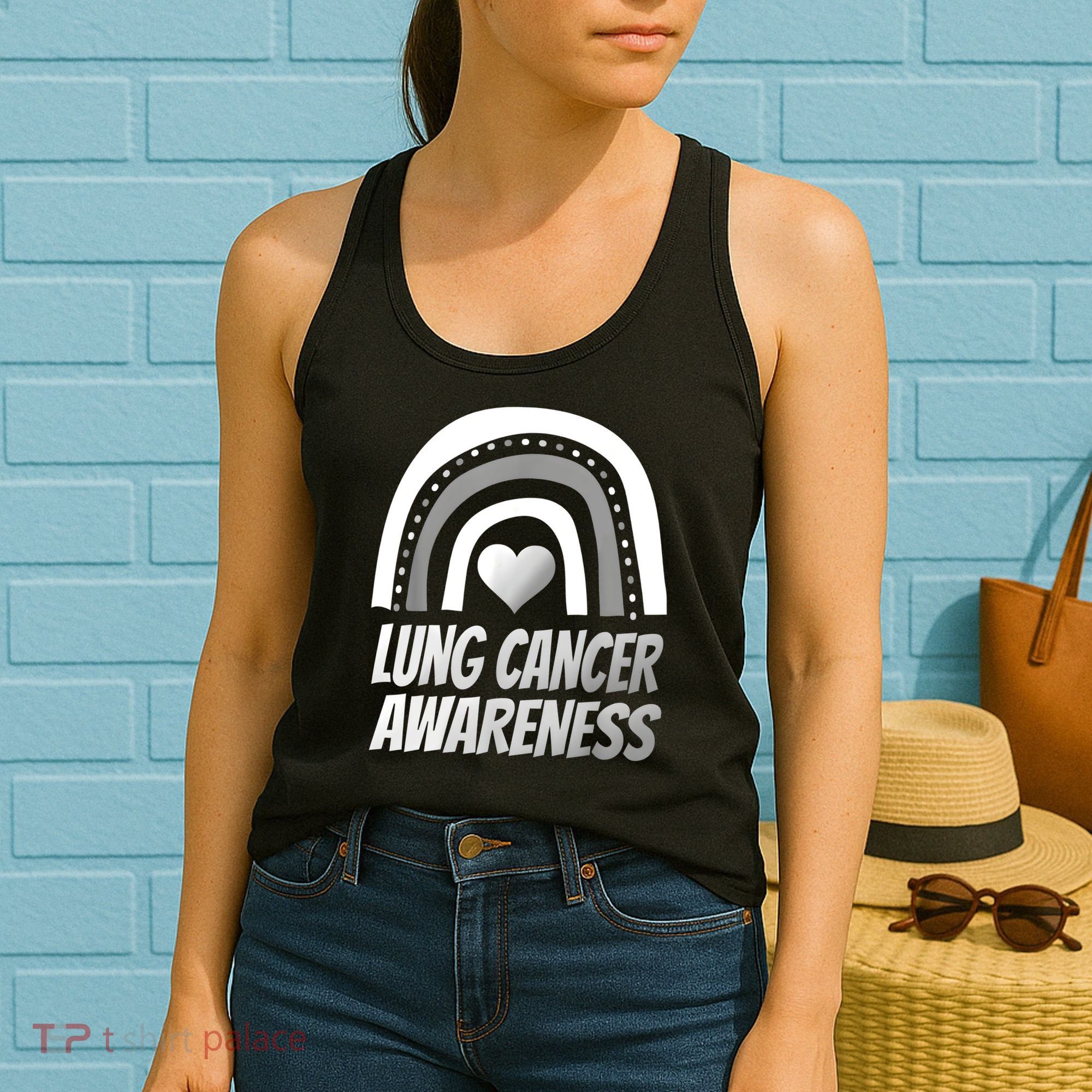Proud Lung Cancer Rainbow Warrior Survivor Women's Tank Top