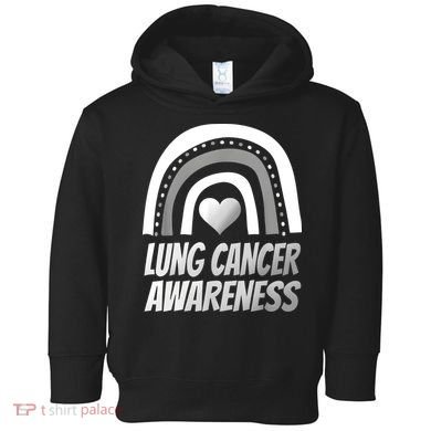 Proud Lung Cancer Rainbow Warrior Survivor Toddler Hoodie