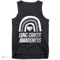 Proud Lung Cancer Rainbow Warrior Survivor Tank Top thumb 0
