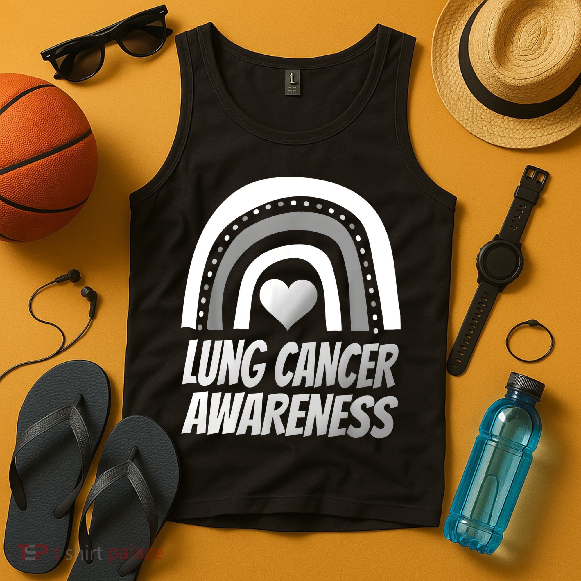 Proud Lung Cancer Rainbow Warrior Survivor Tank Top