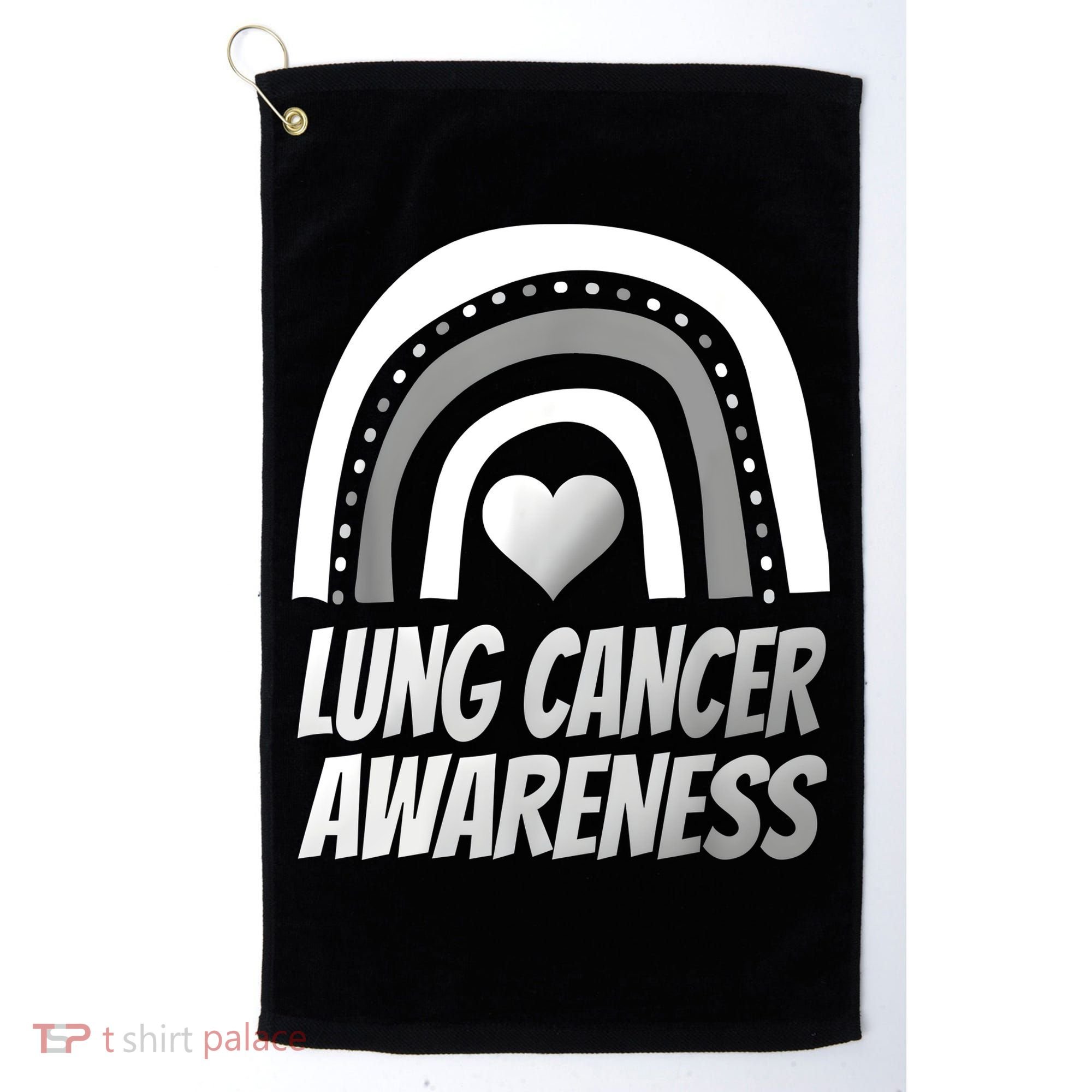 Proud Lung Cancer Rainbow Warrior Survivor Golf Towel