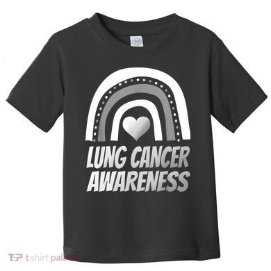 Proud Lung Cancer Rainbow Warrior Survivor Toddler T-Shirt