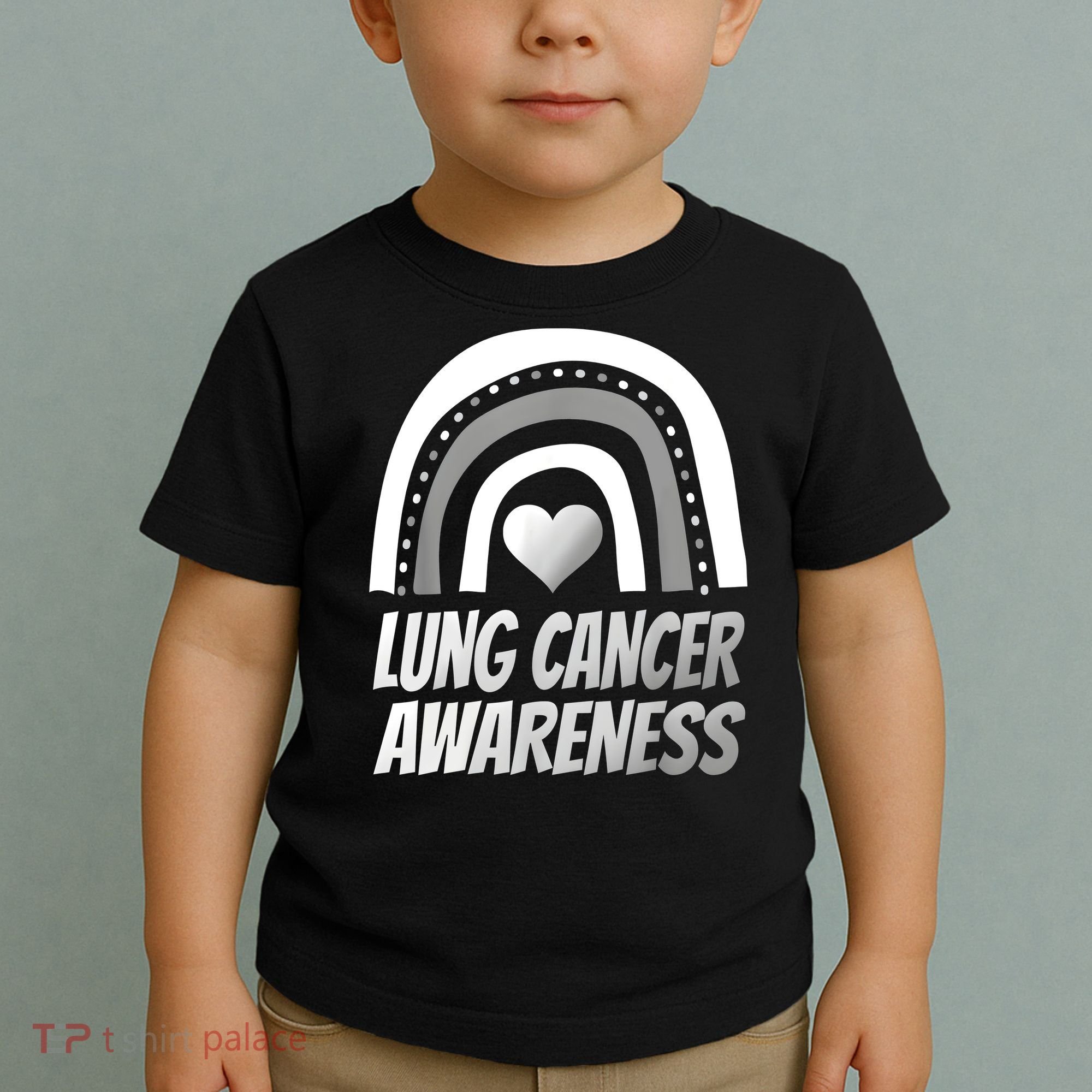 Proud Lung Cancer Rainbow Warrior Survivor Toddler T-Shirt