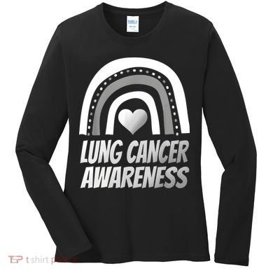 Proud Lung Cancer Rainbow Warrior Survivor Women's Long Sleeve Shirt