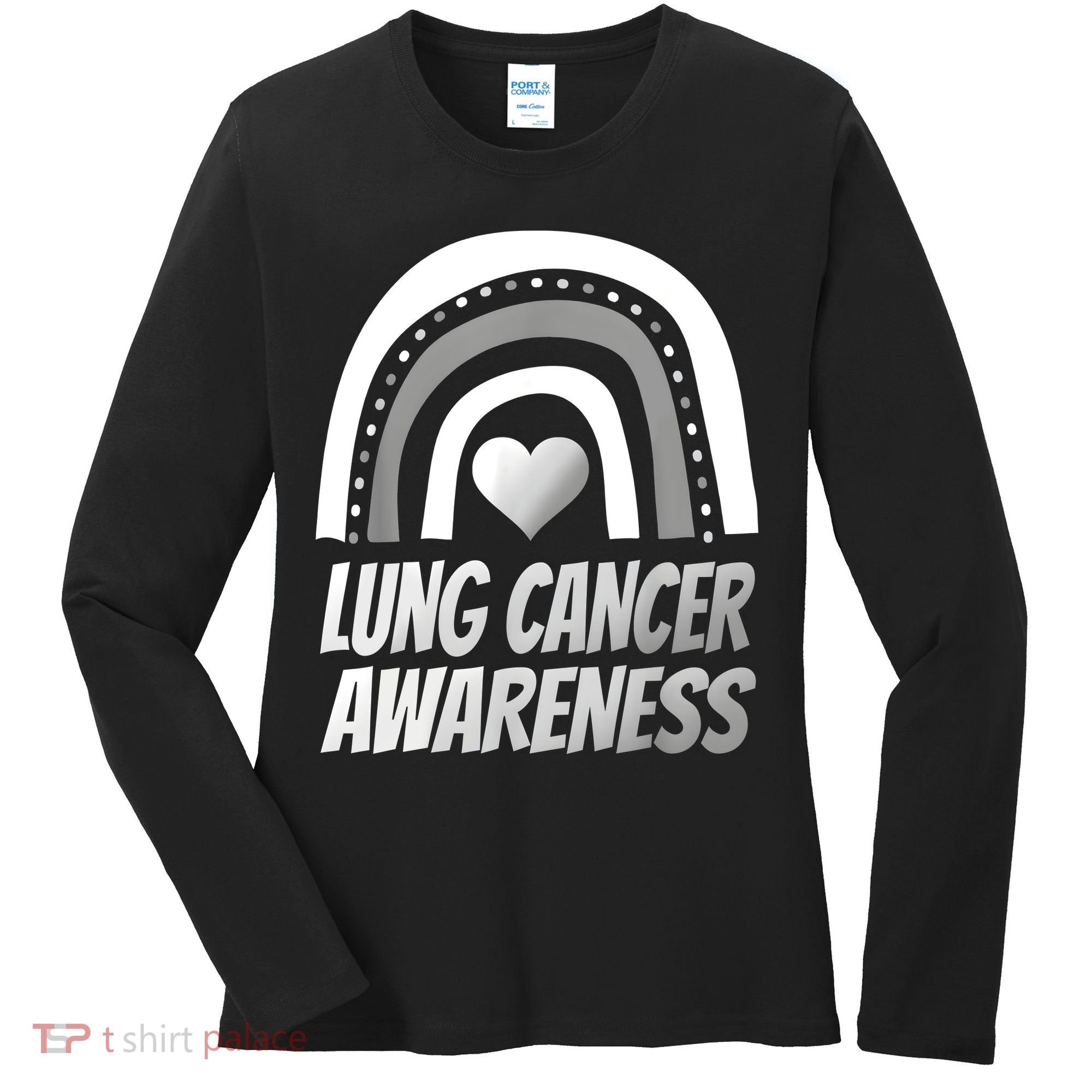 Proud Lung Cancer Rainbow Warrior Survivor Women's Long Sleeve Shirt