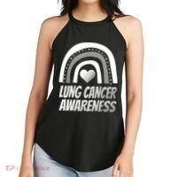 Proud Lung Cancer Rainbow Warrior Survivor Women's Perfect Tri Rocker Tank thumb 2