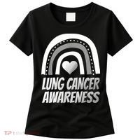 Proud Lung Cancer Rainbow Warrior Survivor Women's T-Shirt thumb 0