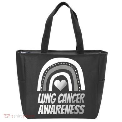 Proud Lung Cancer Rainbow Warrior Survivor Tote Bag