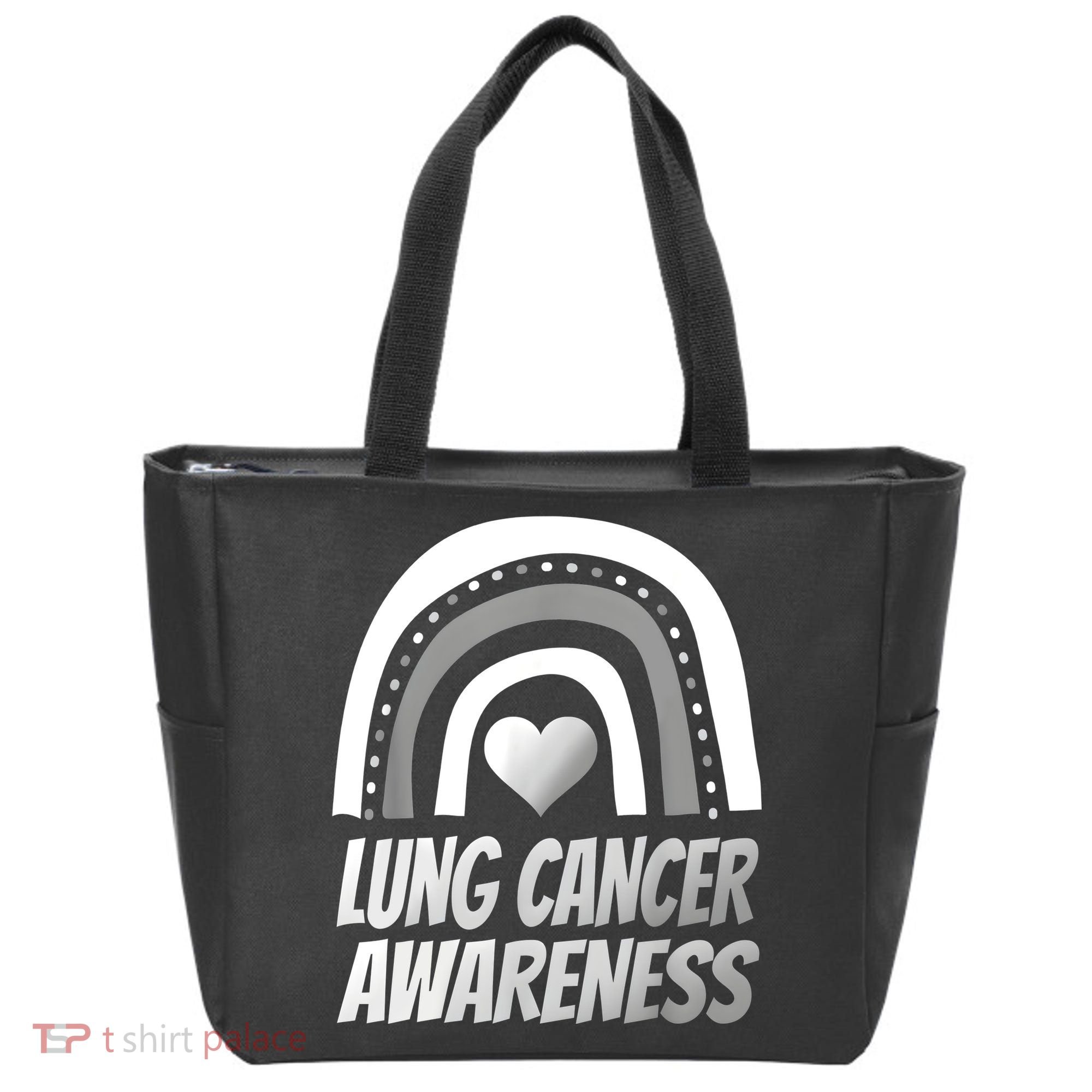 Proud Lung Cancer Rainbow Warrior Survivor Tote Bag