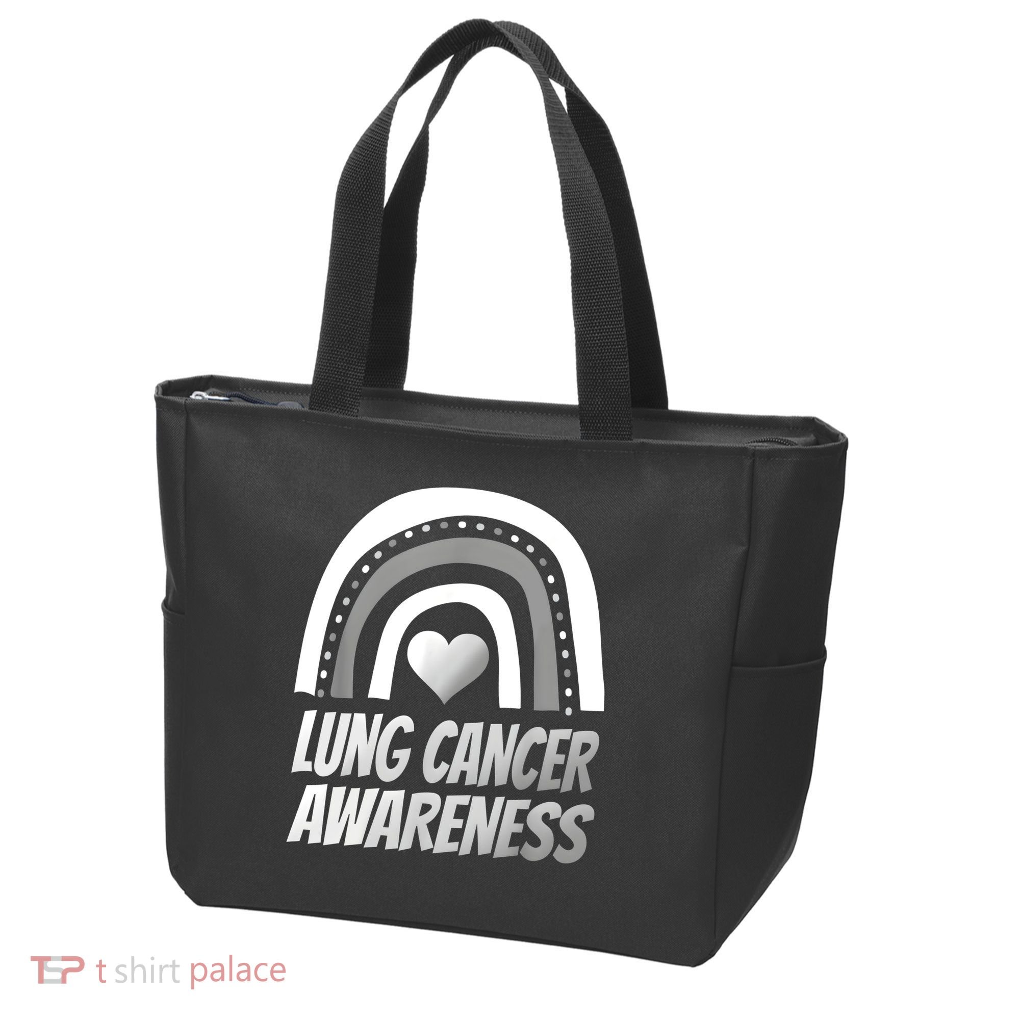 Proud Lung Cancer Rainbow Warrior Survivor Tote Bag