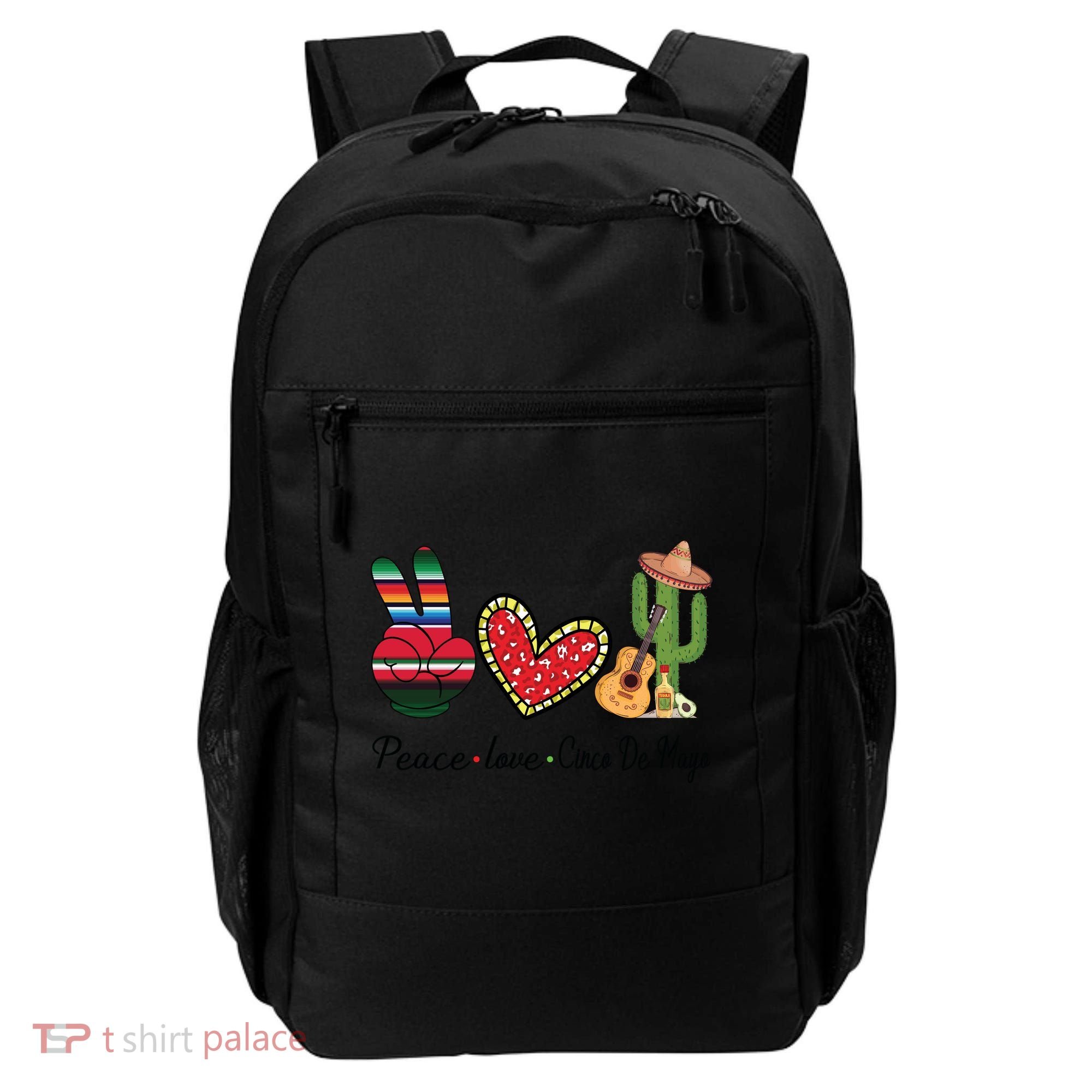 Peace Love Cinco De Mayo Fiesta Mexican Hippie Women Backpack