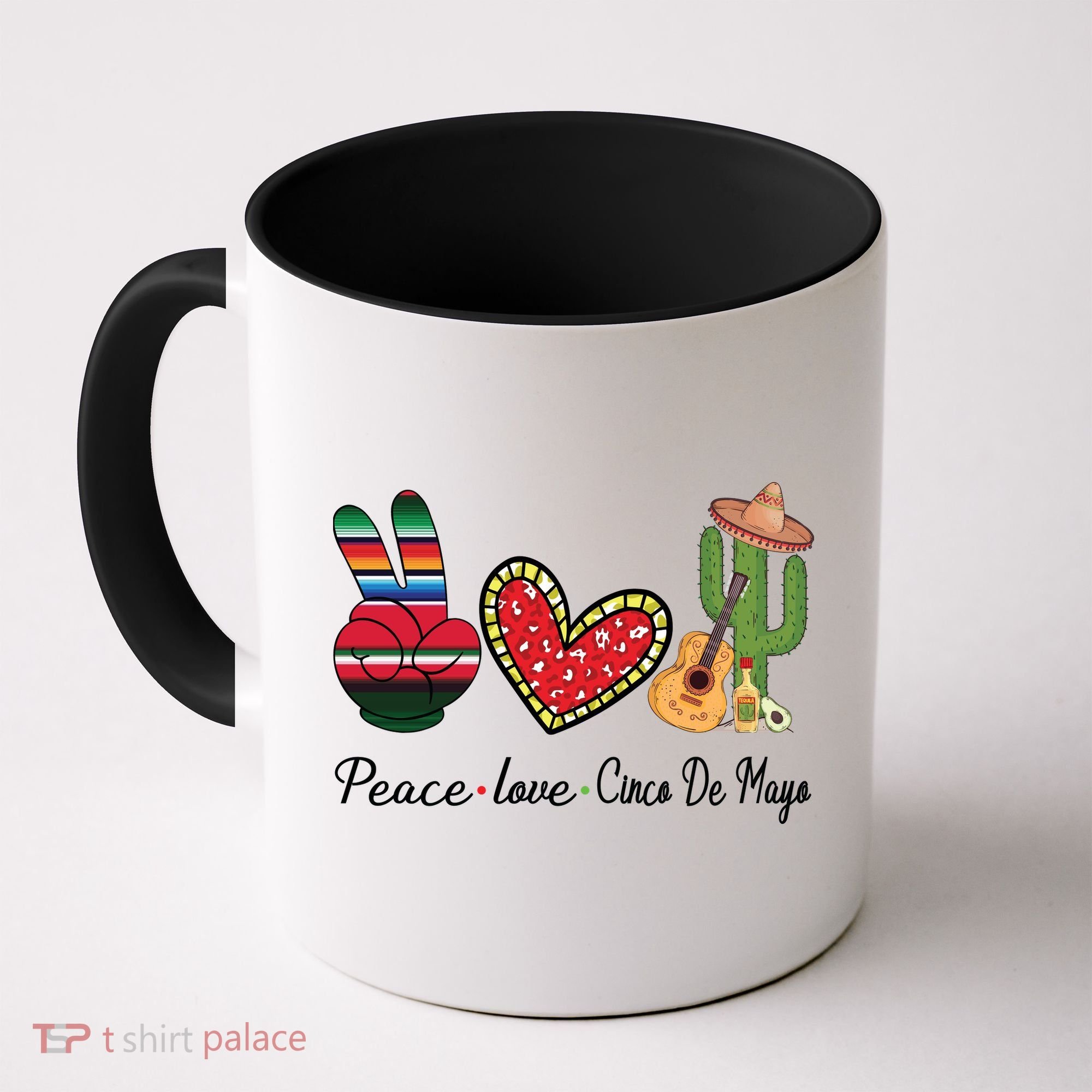 Peace Love Cinco De Mayo Fiesta Mexican Hippie Women Coffee Mug