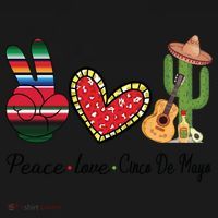 Peace Love Cinco De Mayo Fiesta Mexican Hippie Women Women's Hoodie thumb 2
