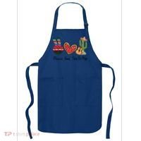 Peace Love Cinco De Mayo Fiesta Mexican Hippie Women Apron thumb 0