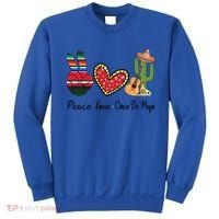 Peace Love Cinco De Mayo Fiesta Mexican Hippie Women Sweatshirt thumb 0
