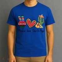Peace Love Cinco De Mayo Fiesta Mexican Hippie Women T-Shirt thumb 3