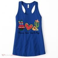 Peace Love Cinco De Mayo Fiesta Mexican Hippie Women Women's Tank Top thumb 0