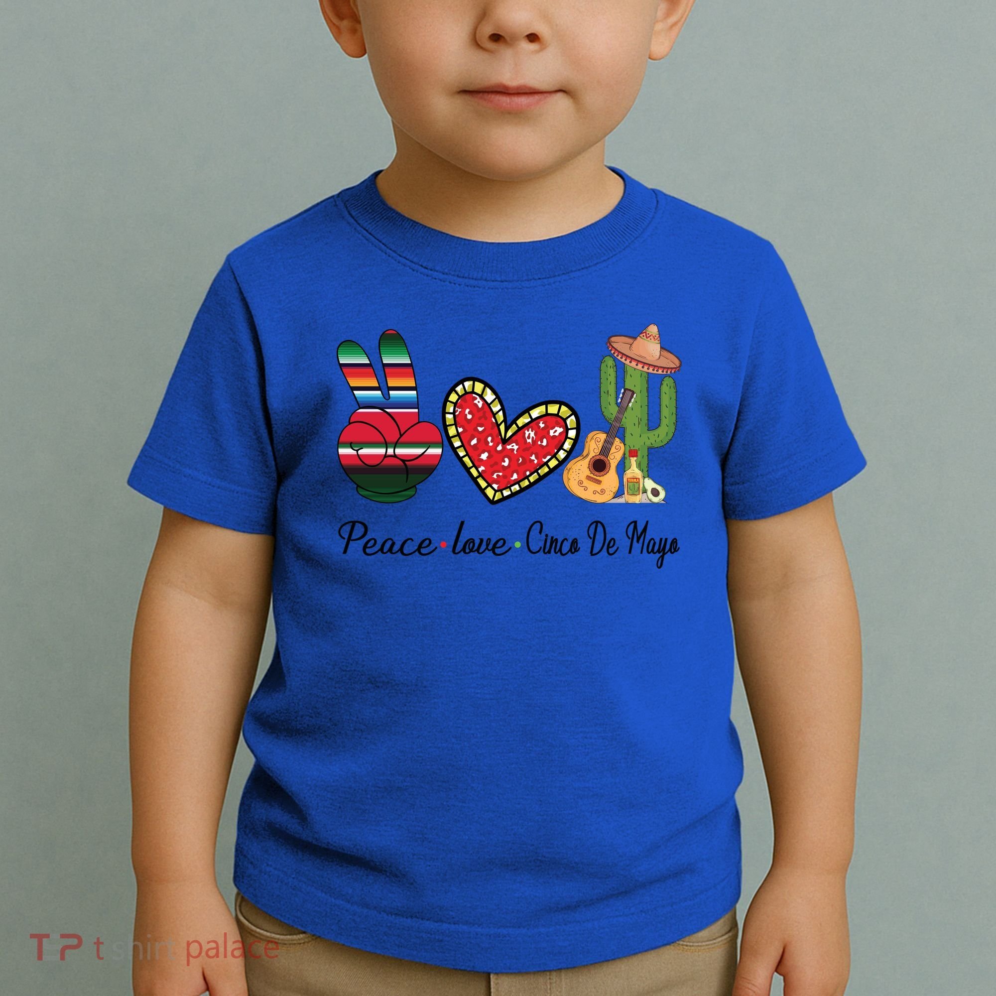Peace Love Cinco De Mayo Fiesta Mexican Hippie Women Toddler T-Shirt