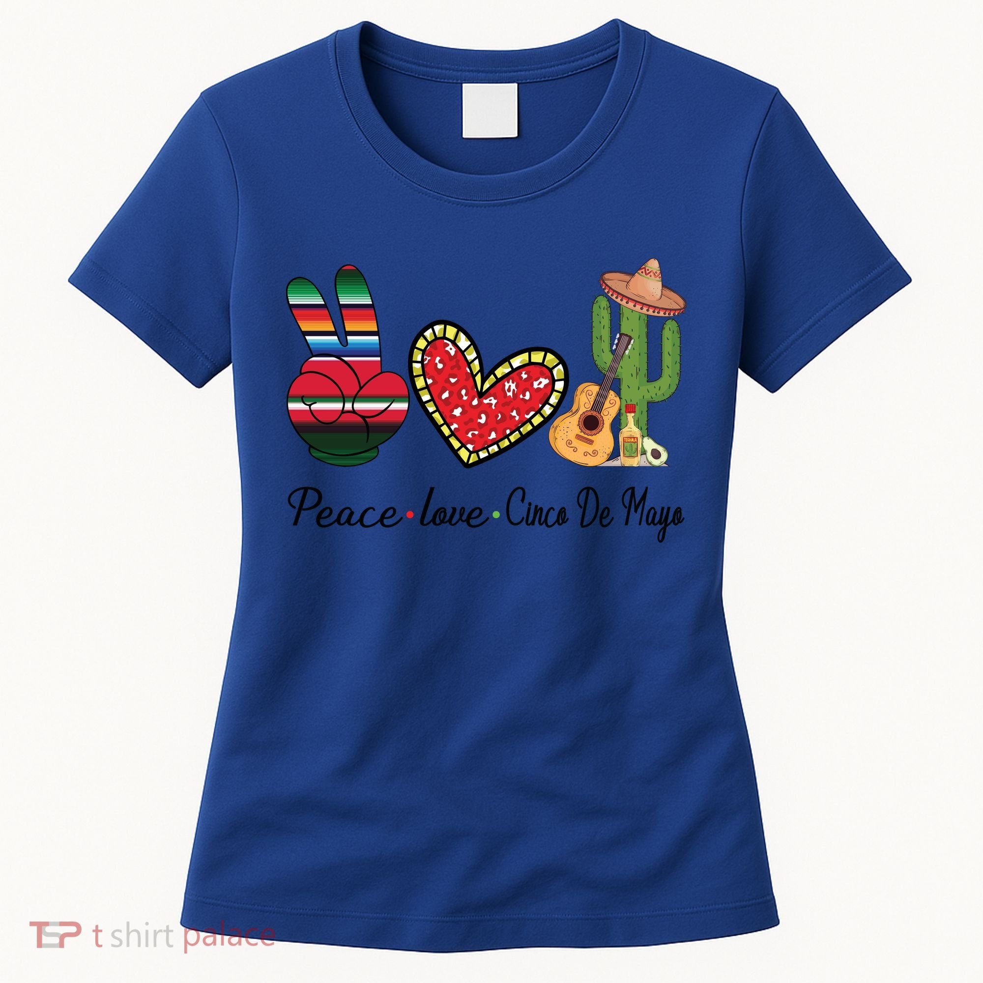 Peace Love Cinco De Mayo Fiesta Mexican Hippie Women Women's T-Shirt