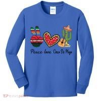 Peace Love Cinco De Mayo Fiesta Mexican Hippie Women Kids Long Sleeve Shirt thumb 0