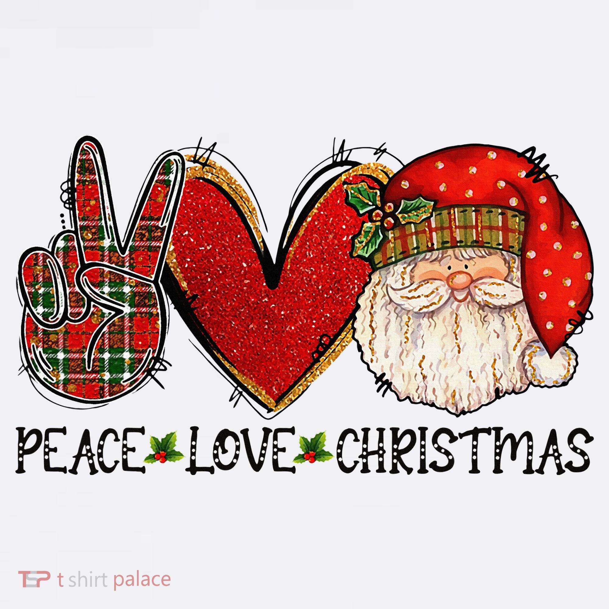 Peace Love Christmas Funny Santa Claus Happy Xmas Baby Bodysuit