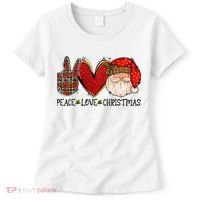 Peace Love Christmas Funny Santa Claus Happy Xmas Women's T-Shirt thumb 0