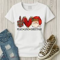 Peace Love Christmas Funny Santa Claus Happy Xmas Women's T-Shirt thumb 3