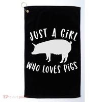 Pig Love Cool Gift Porcine Clothes Novelty Golf Towel thumb 0