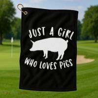 Pig Love Cool Gift Porcine Clothes Novelty Golf Towel thumb 1