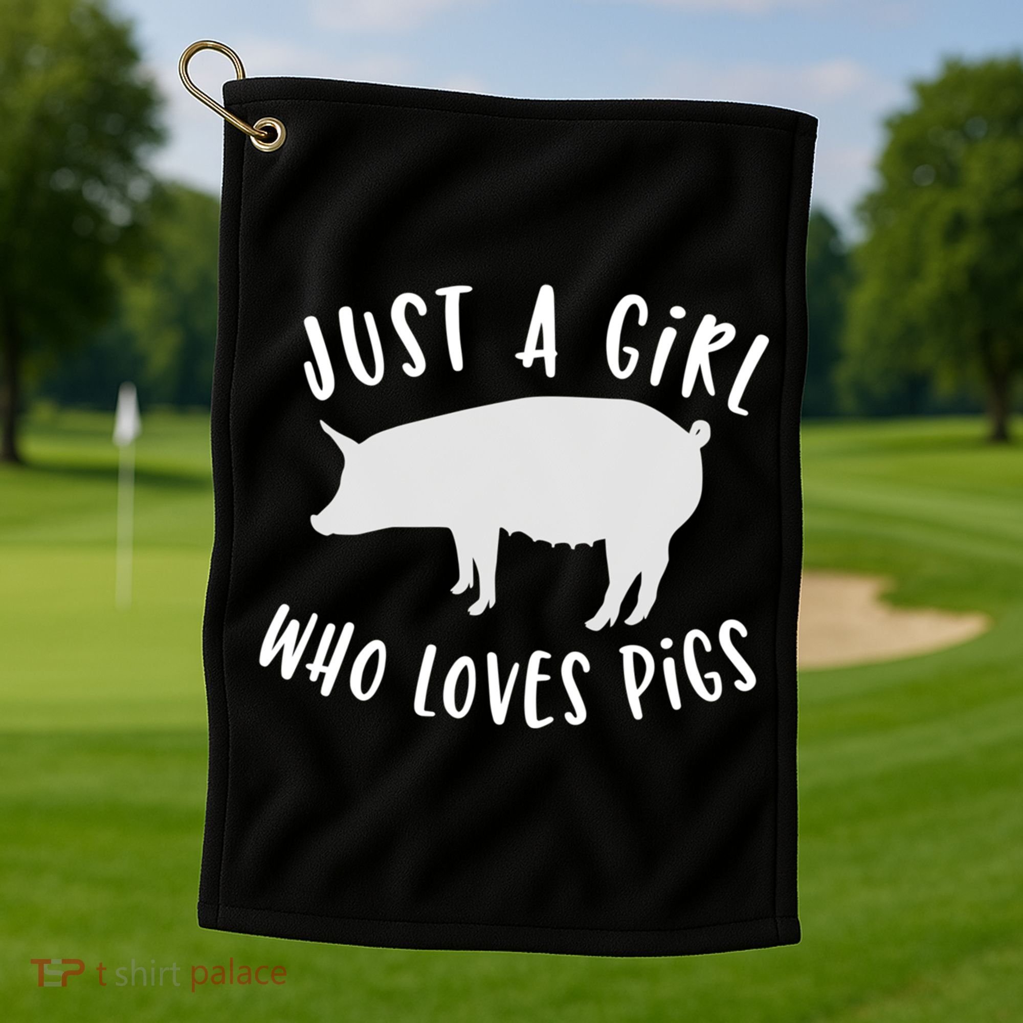 Pig Love Cool Gift Porcine Clothes Novelty Golf Towel