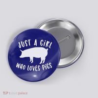 Pig Love Cool Gift Porcine Clothes Novelty Button thumb 0