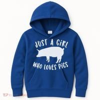 Pig Love Cool Gift Porcine Clothes Novelty Kids Hoodie thumb 0