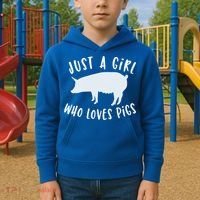 Pig Love Cool Gift Porcine Clothes Novelty Kids Hoodie thumb 2