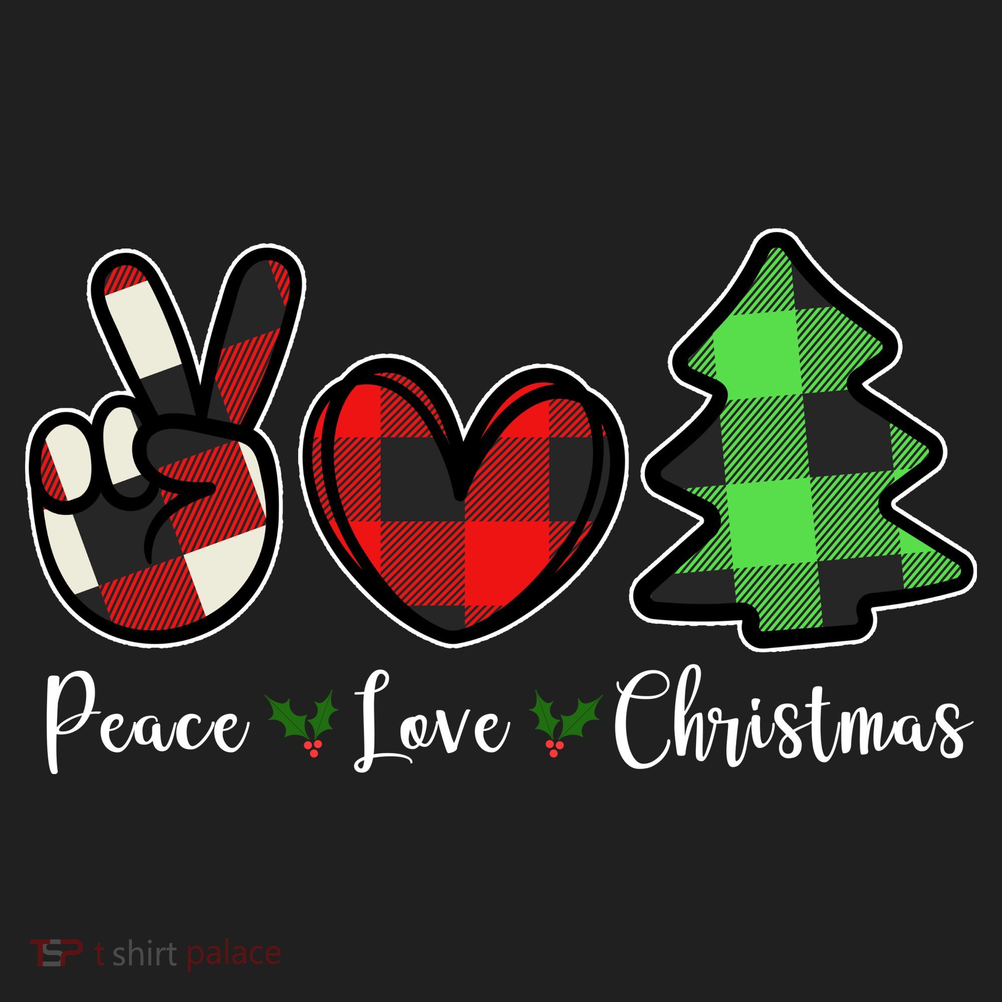 Peace Love Christmas Holiday Festive Gift Women's Sweatshirt