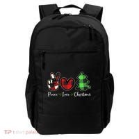 Peace Love Christmas Holiday Festive Gift Backpack thumb 0