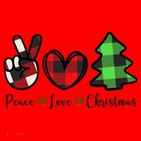 Peace Love Christmas Holiday Festive Gift Santa Hat thumb 1
