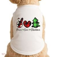 Peace Love Christmas Holiday Festive Gift Doggie Tank thumb 0