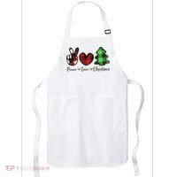 Peace Love Christmas Holiday Festive Gift Apron thumb 0