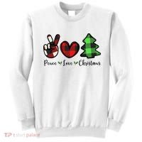 Peace Love Christmas Holiday Festive Gift Sweatshirt thumb 0
