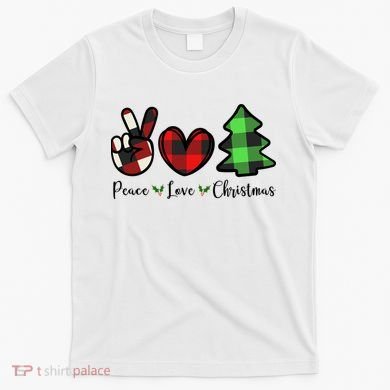Peace Love Christmas Holiday Festive Gift T-Shirt