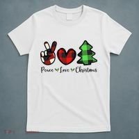 Peace Love Christmas Holiday Festive Gift T-Shirt thumb 5
