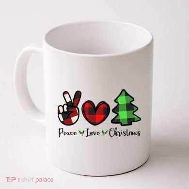 Peace Love Christmas Holiday Festive Gift Coffee Mug